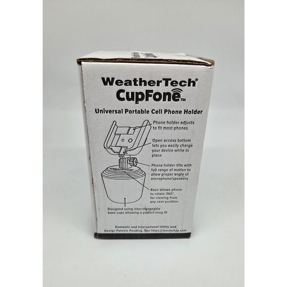 NIB WeatherTech CupFone Universal Adjustable Cup Holder Car Mount - 8ACF1, Black - Picture 1 of 3
